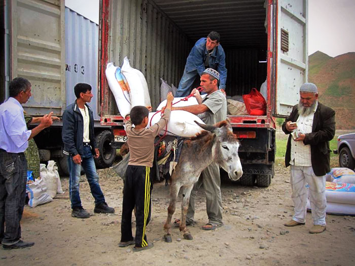 In Tajikistan’s rural areas wheat flour is usually sold in 50-kilogram bags.