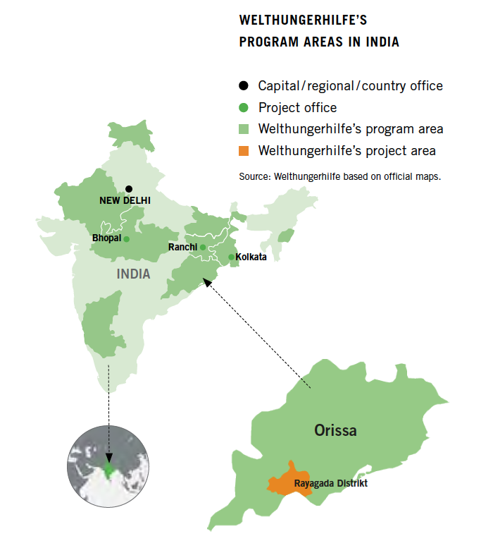 Welthungerhilfe’s Program Areas in India