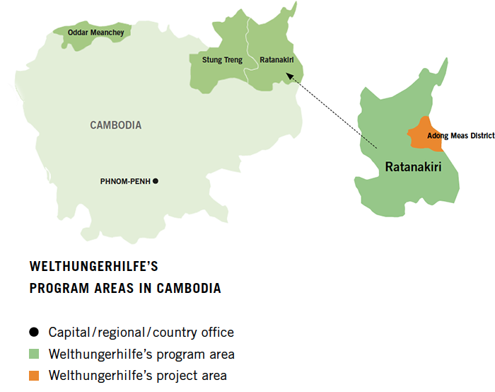 Welthungerhilfe’s Program Areas in Cambodia
