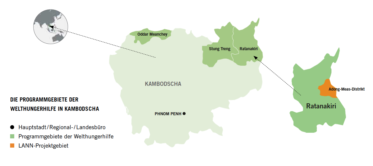 Welthungerhilfe’s Program Areas in Cambodia