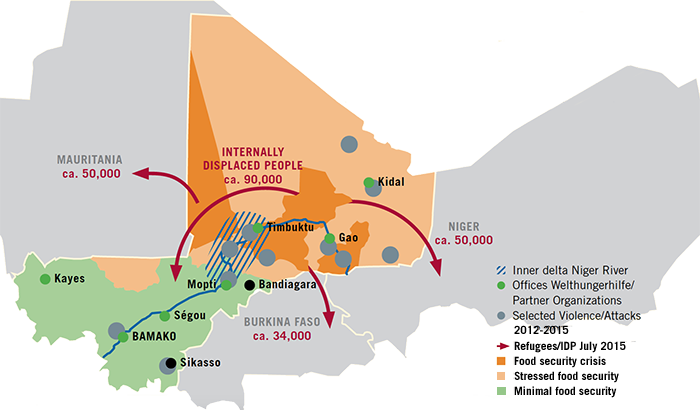 map of Mali