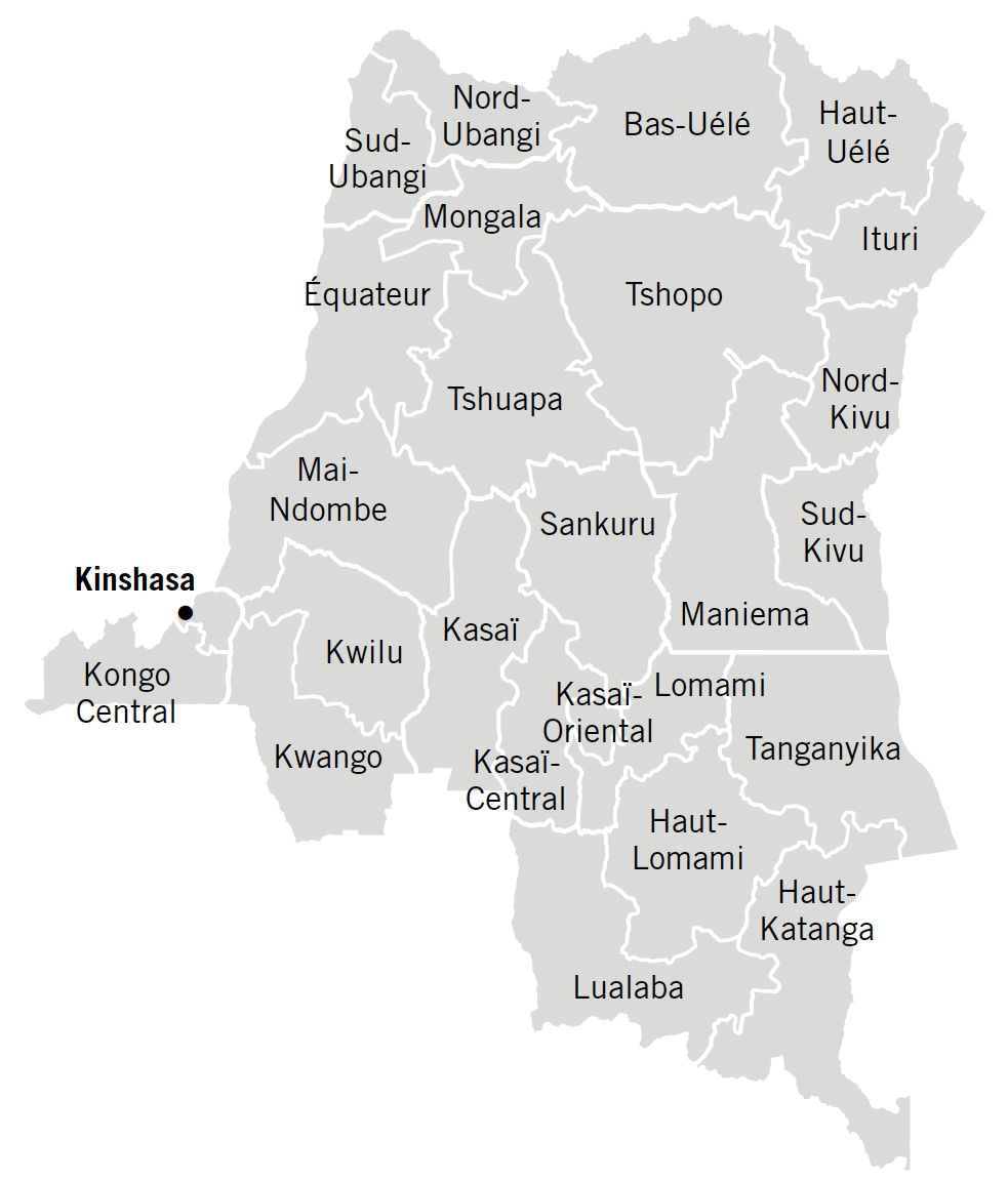 Map of DRC