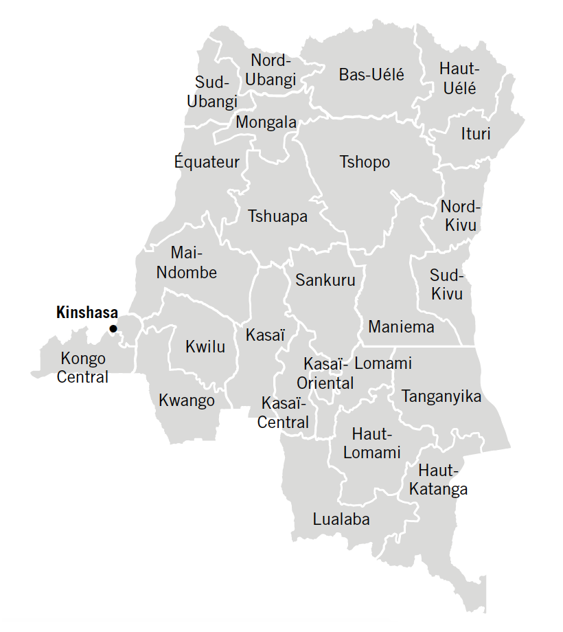 Map of DRC