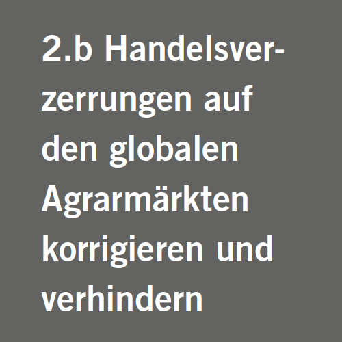 Target 2.b: Correct and prevent world agricultural trade distortions