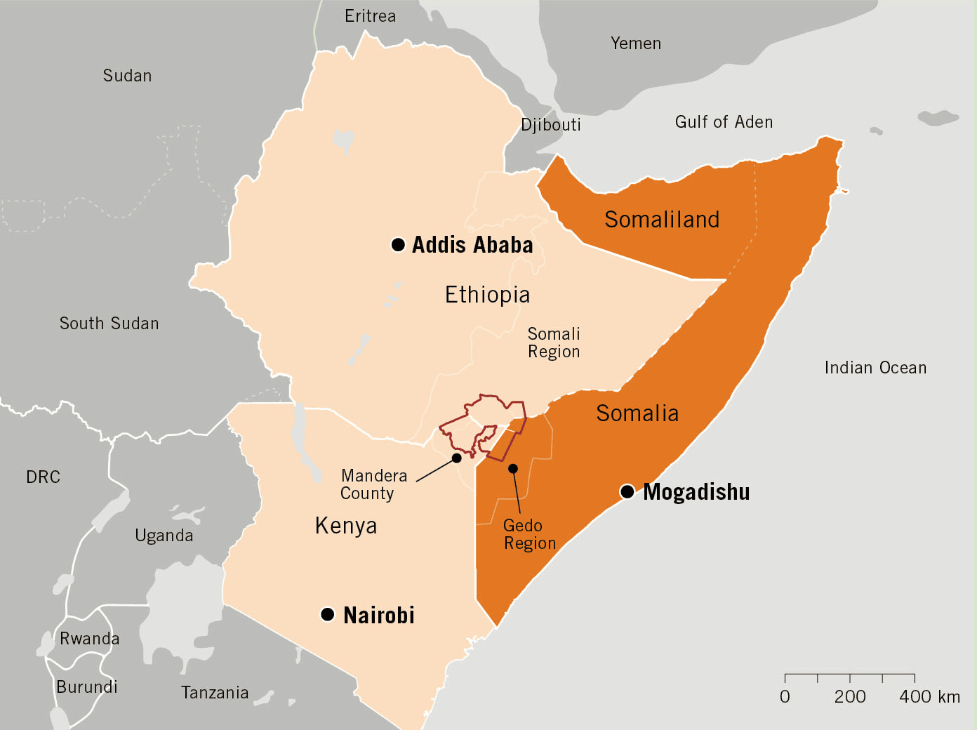 Map of the Mandera Triangle