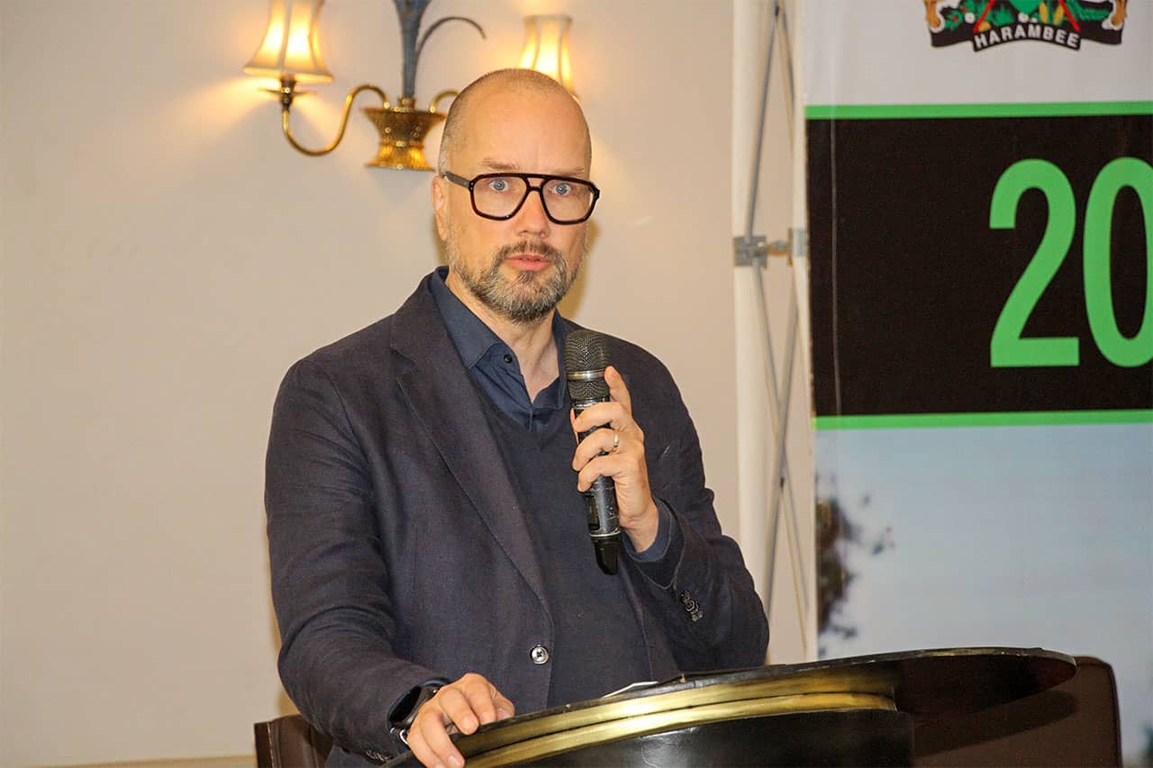 Christian Friedemann (German Embassy) speaking at the GHI Kenya 2025 launch. Photo Credit: James Gichuru (Photojournalist Standard Media Group)